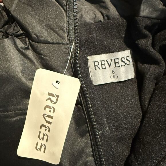 Revess Black Puffer Winter Coat Hooded Men Size 8 Small NWT - Picture 13 of 16